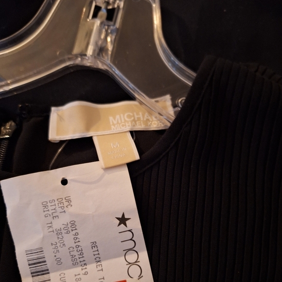 NWT Michael Kors Pleated Midi Georgette Dress - Picture 4 of 5